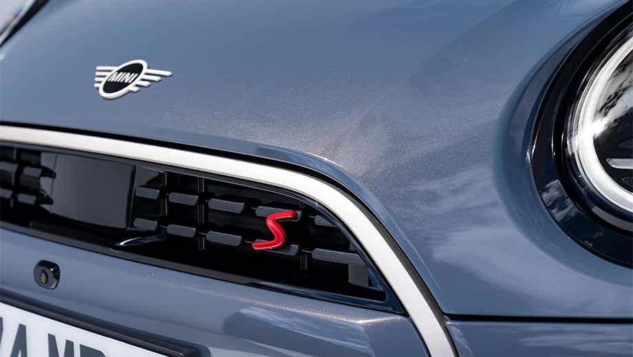 Front grille close-up of a Mini Cooper S Convertible