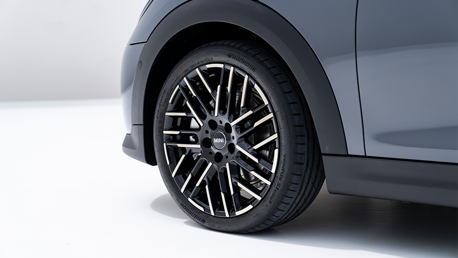 Rear wheel close-up of a Mini Cooper S Convertible