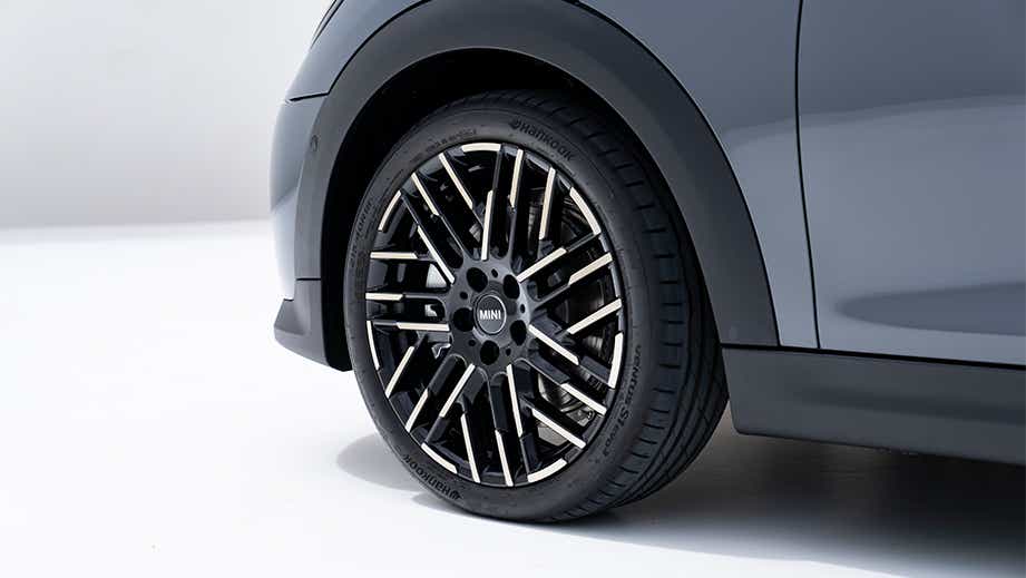 Rear wheel close-up of a Mini Cooper S Convertible