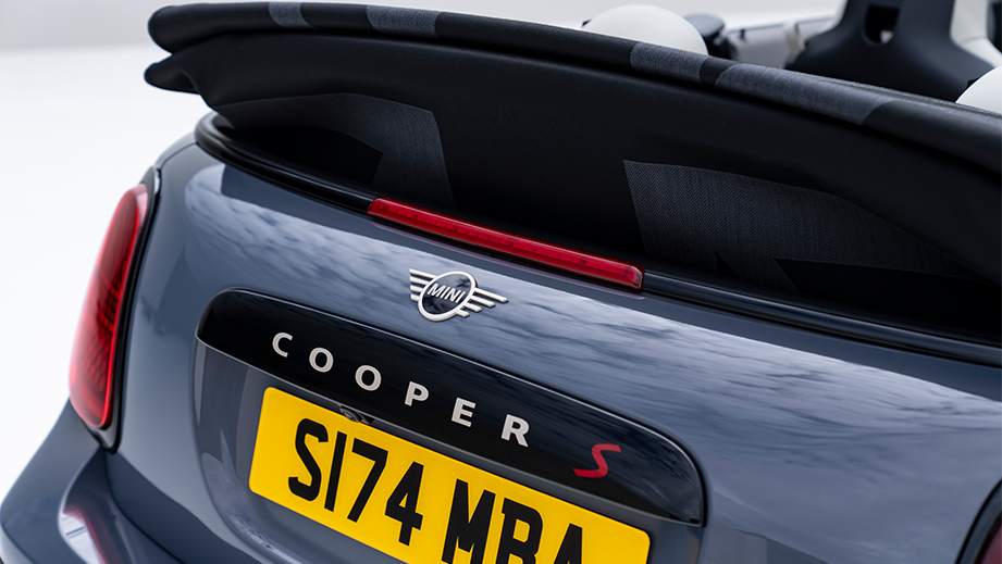 Rear view of a Mini Cooper S Convertible