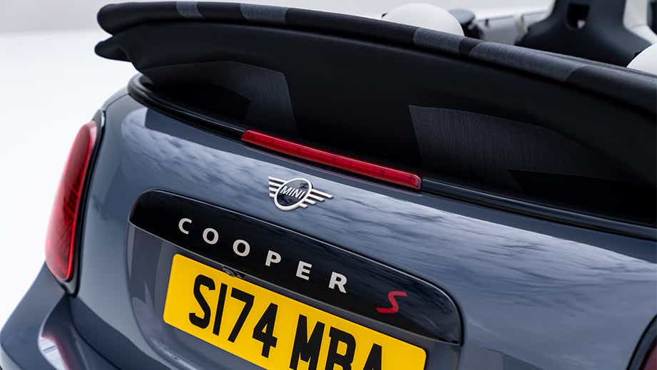 Rear view of a Mini Cooper S Convertible