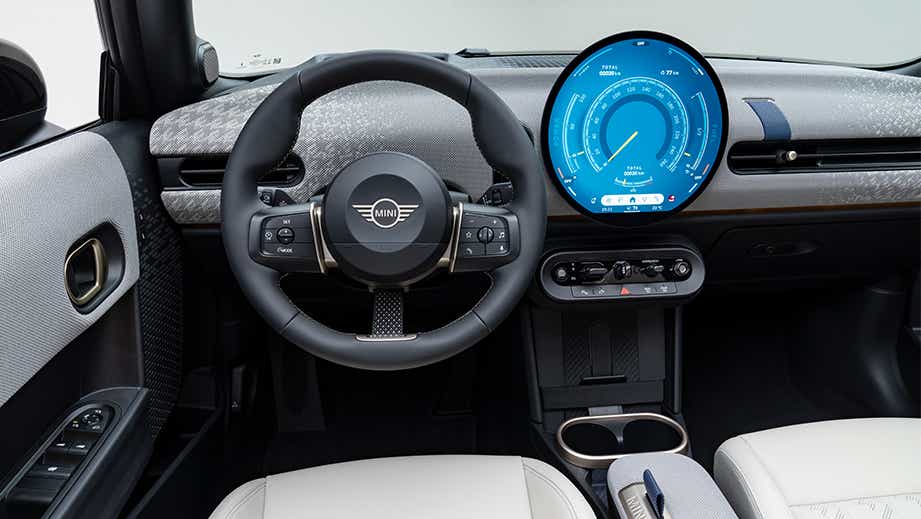 Interior dashboard of a Mini Cooper S Convertible