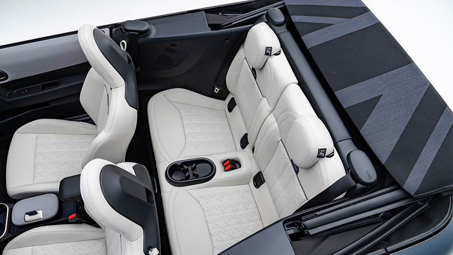 Interior seating of a Mini Cooper S Convertible