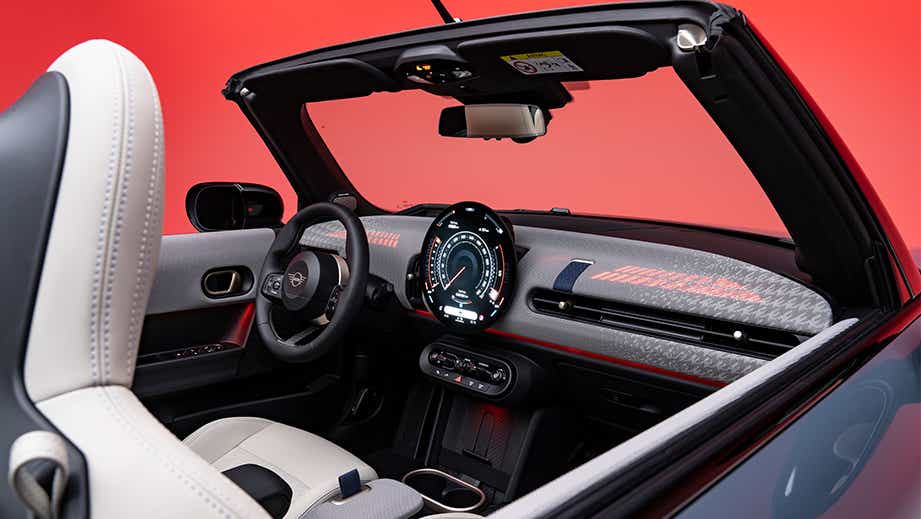 Interior dashboard of a Mini Cooper S Convertible