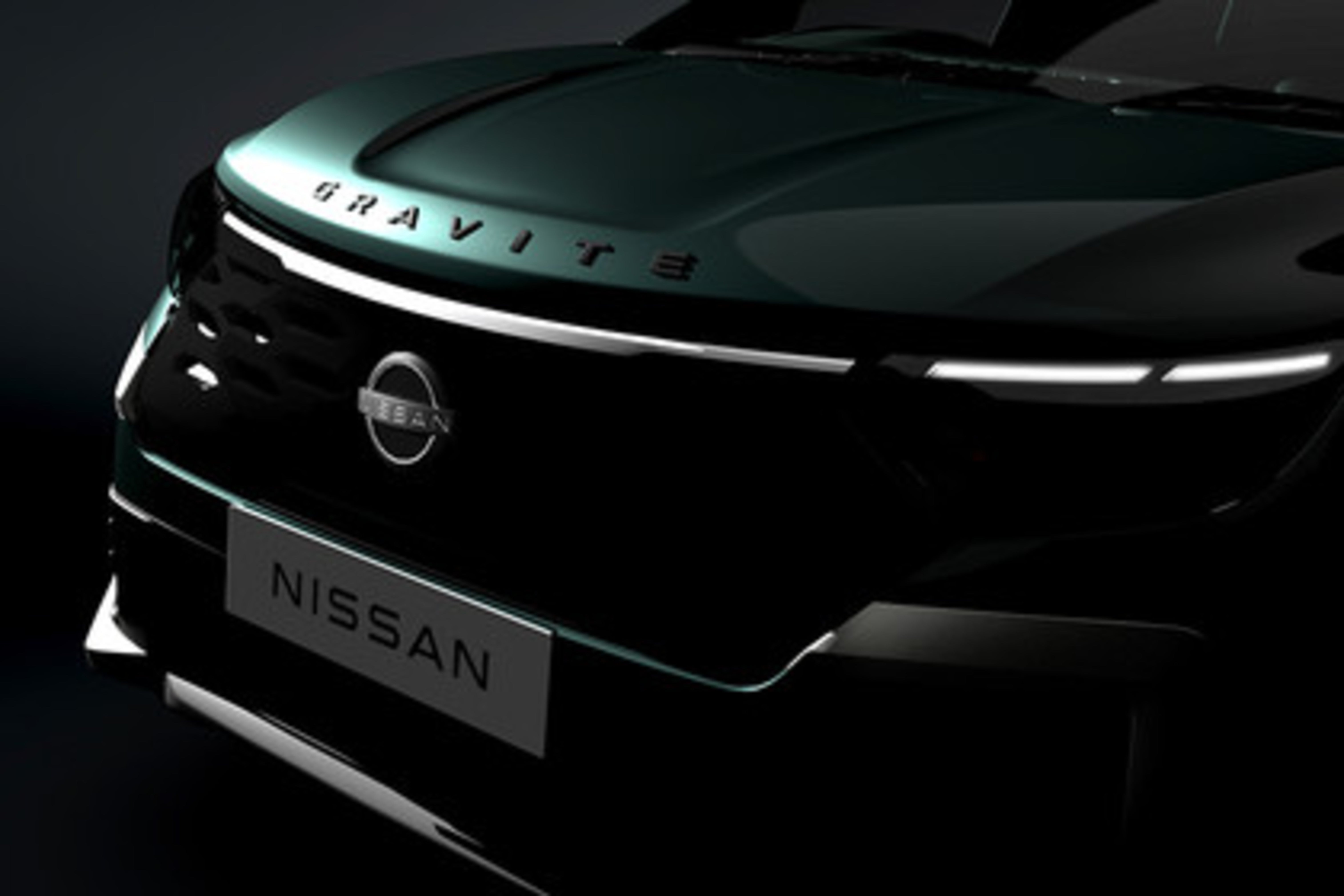 Front view of Nissan Gravite