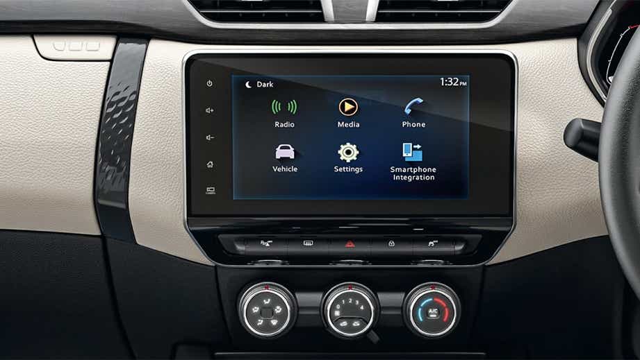 Dashboard view of Nissan Gravite