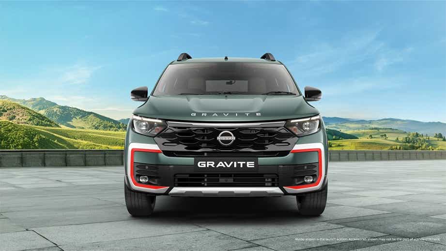 Front view of Nissan Gravite