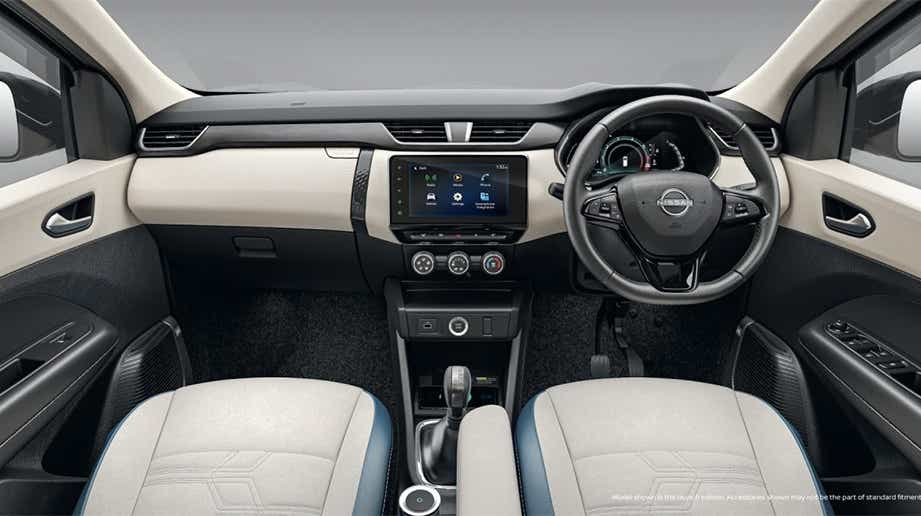 Interior dashboard of Nissan Gravite