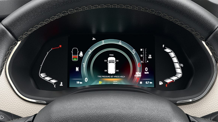 Instrument cluster of Nissan Gravite