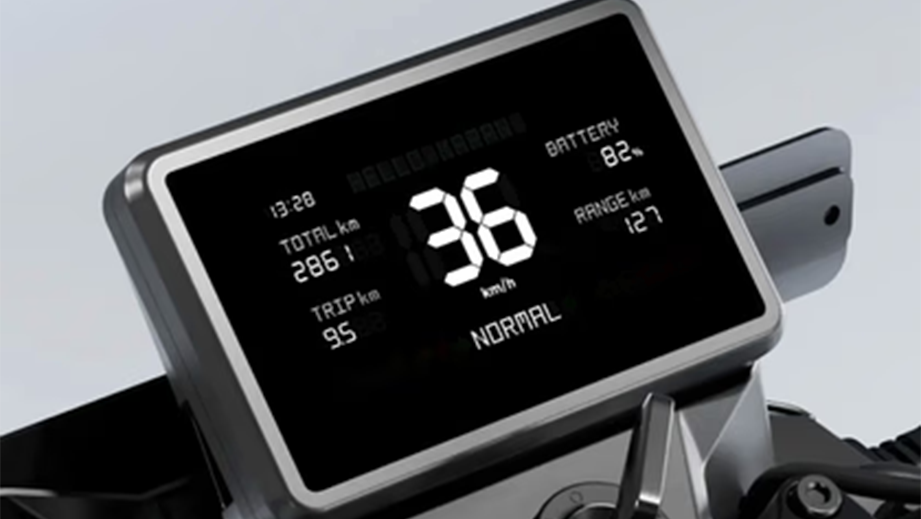 Instrument display of an OLA Roadster X Plus