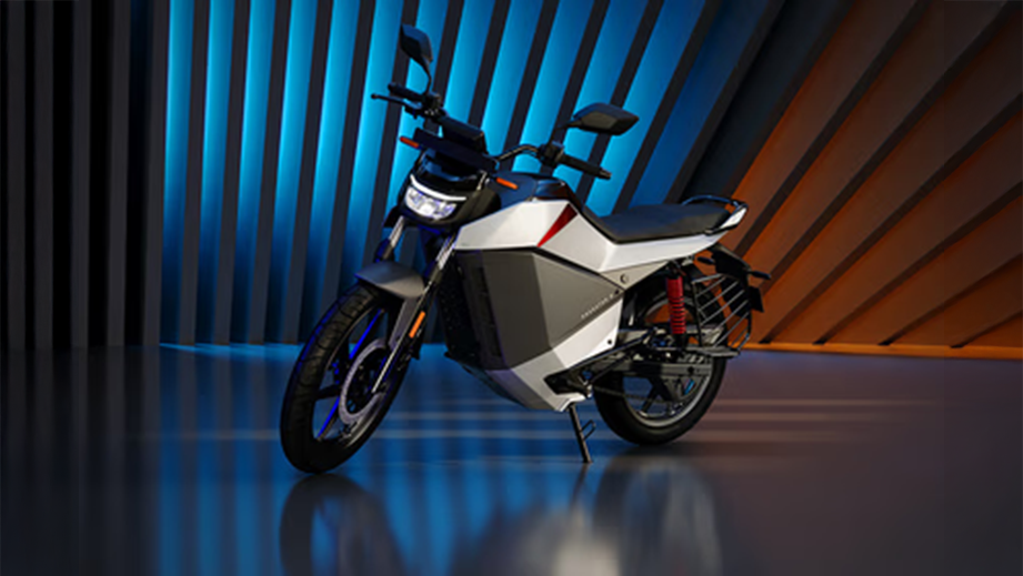 Front three-quarter view of a OLA Roadster X Plus