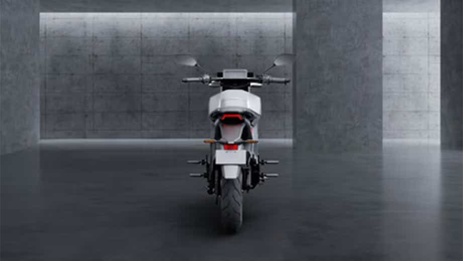 Rear view of a standard Ola Ola-Roadster