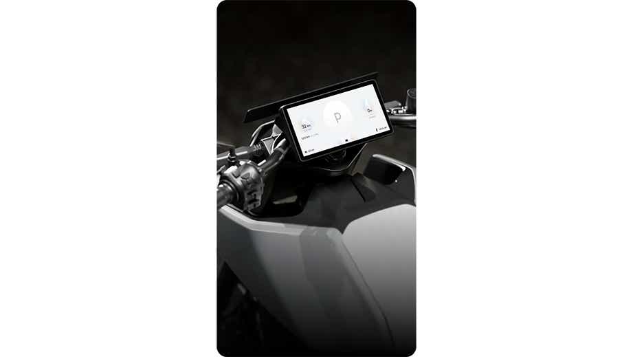 Instrument cluster close-up of a standard Ola Ola-Roadster