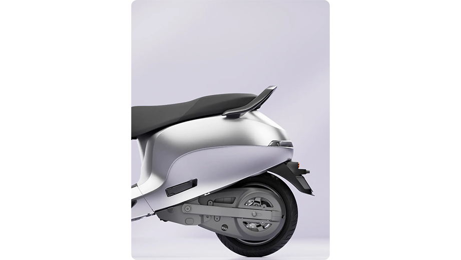 Rear side view of OLA S1 Pro Plus