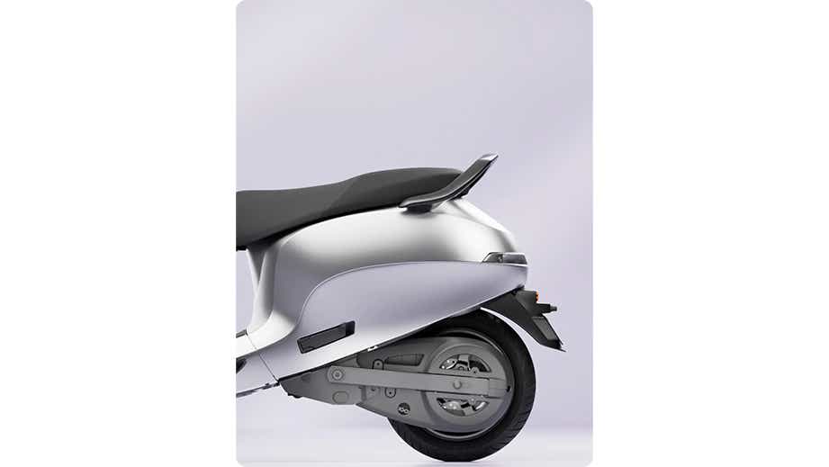 Rear side view of OLA S1 Pro Plus