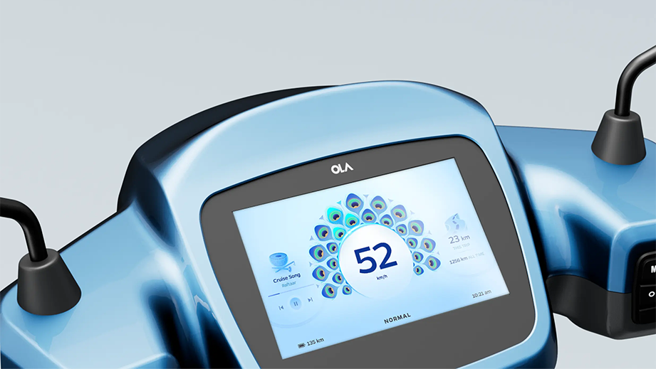 Instrument cluster view of OLA S1 Pro Plus