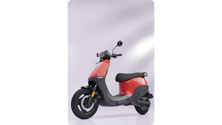 Front three-quarter of OLA S1X Plus