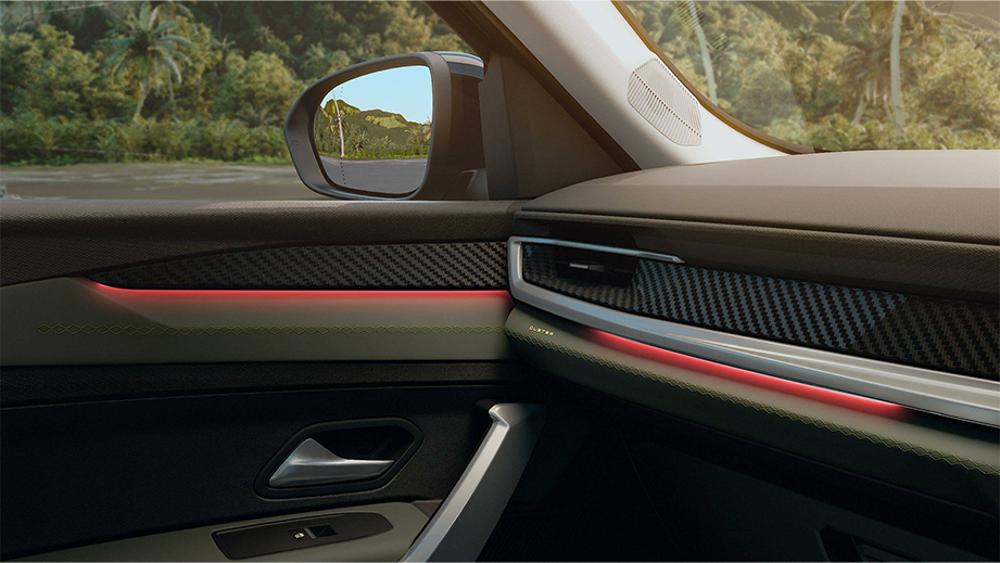 Interior dashboard view of Renault Duster