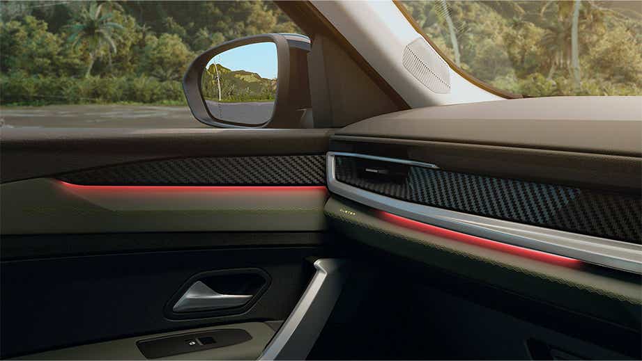 Interior dashboard view of Renault Duster