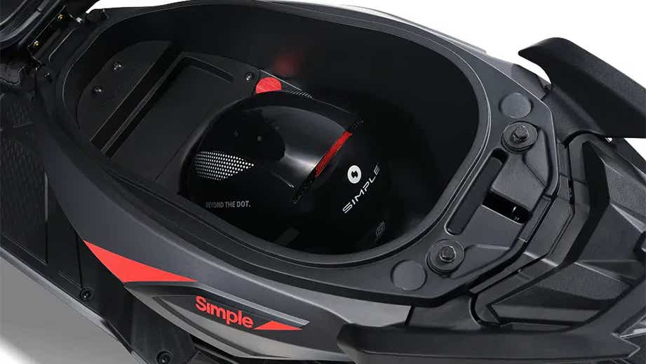 Underseat storage of Simple Energy One S Gen 2