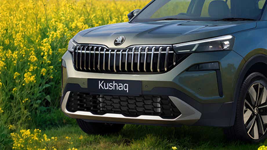 Front view of Skoda Kushaq