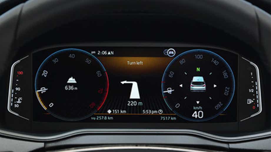 Instrument cluster display of Skoda Kushaq