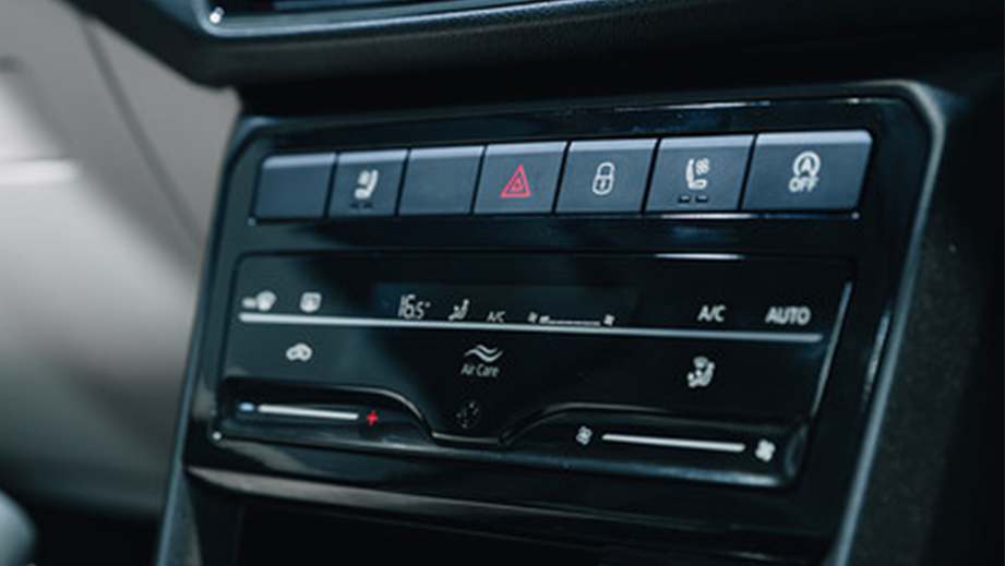 Climate control console of Skoda Kushaq