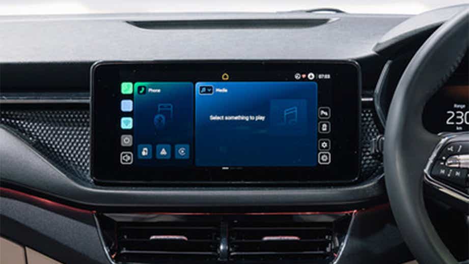 Infotainment display of Skoda Kushaq