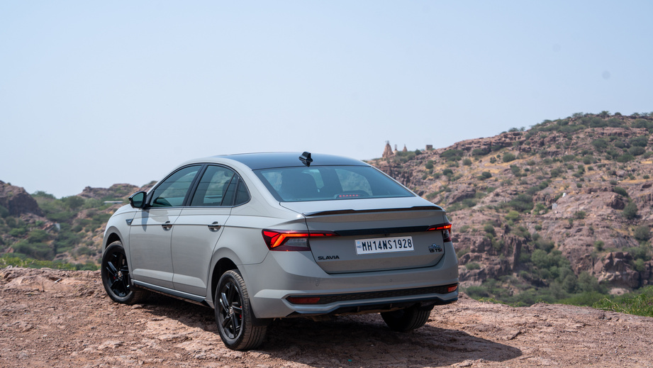 Rear Three Quarter View of Skoda Slavia