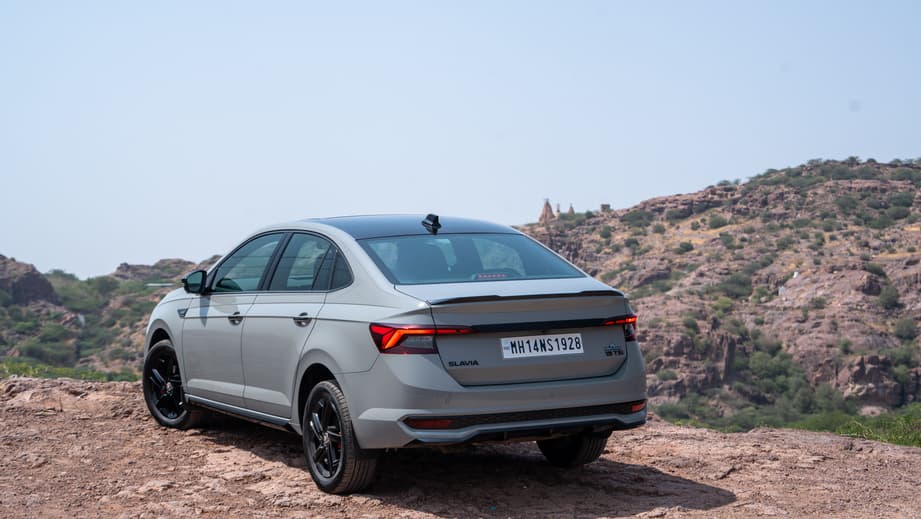Rear Three Quarter View of Skoda Slavia