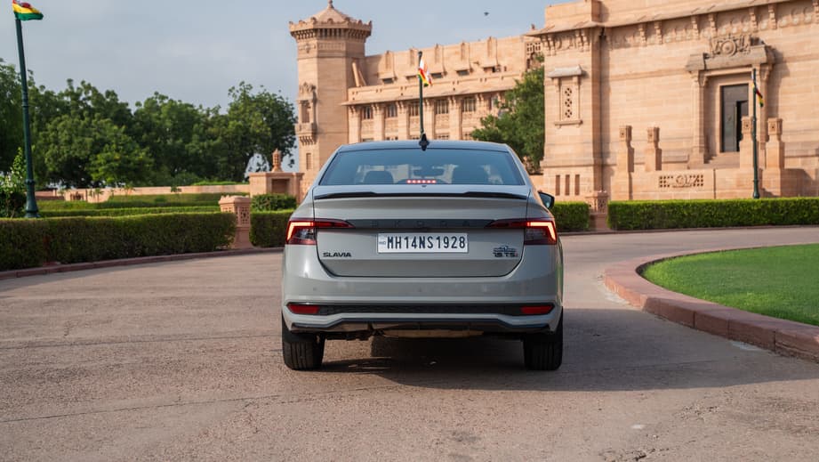 Rear View of Skoda Slavia