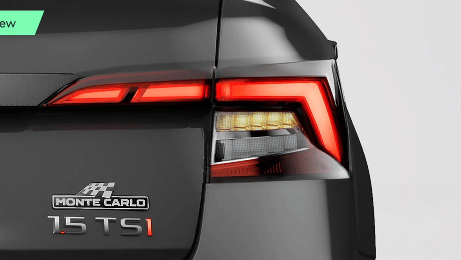Skoda Slavia Monte Carlo Rear Badge Detail