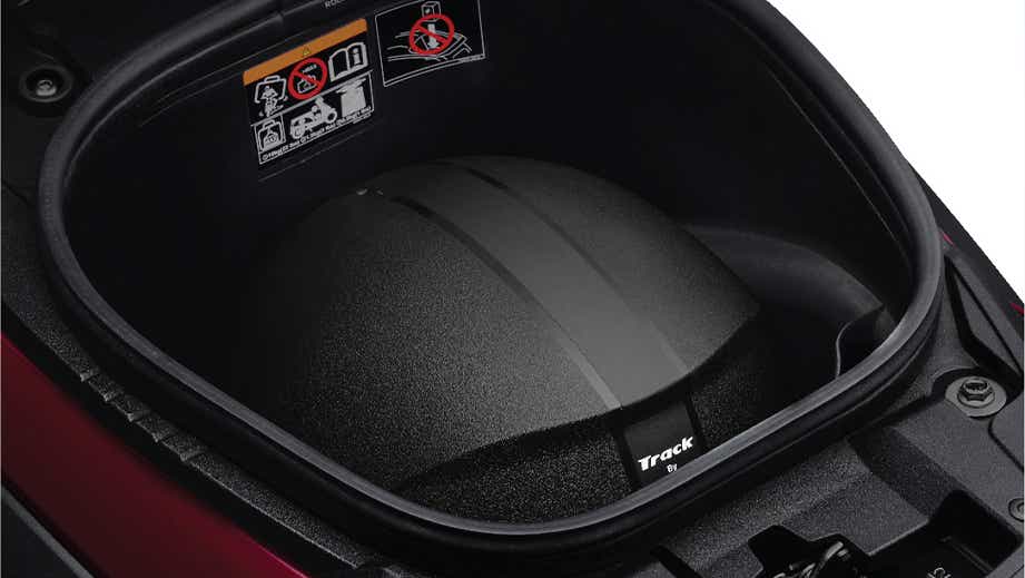 Underseat storage compartment of Suzuki E-Access