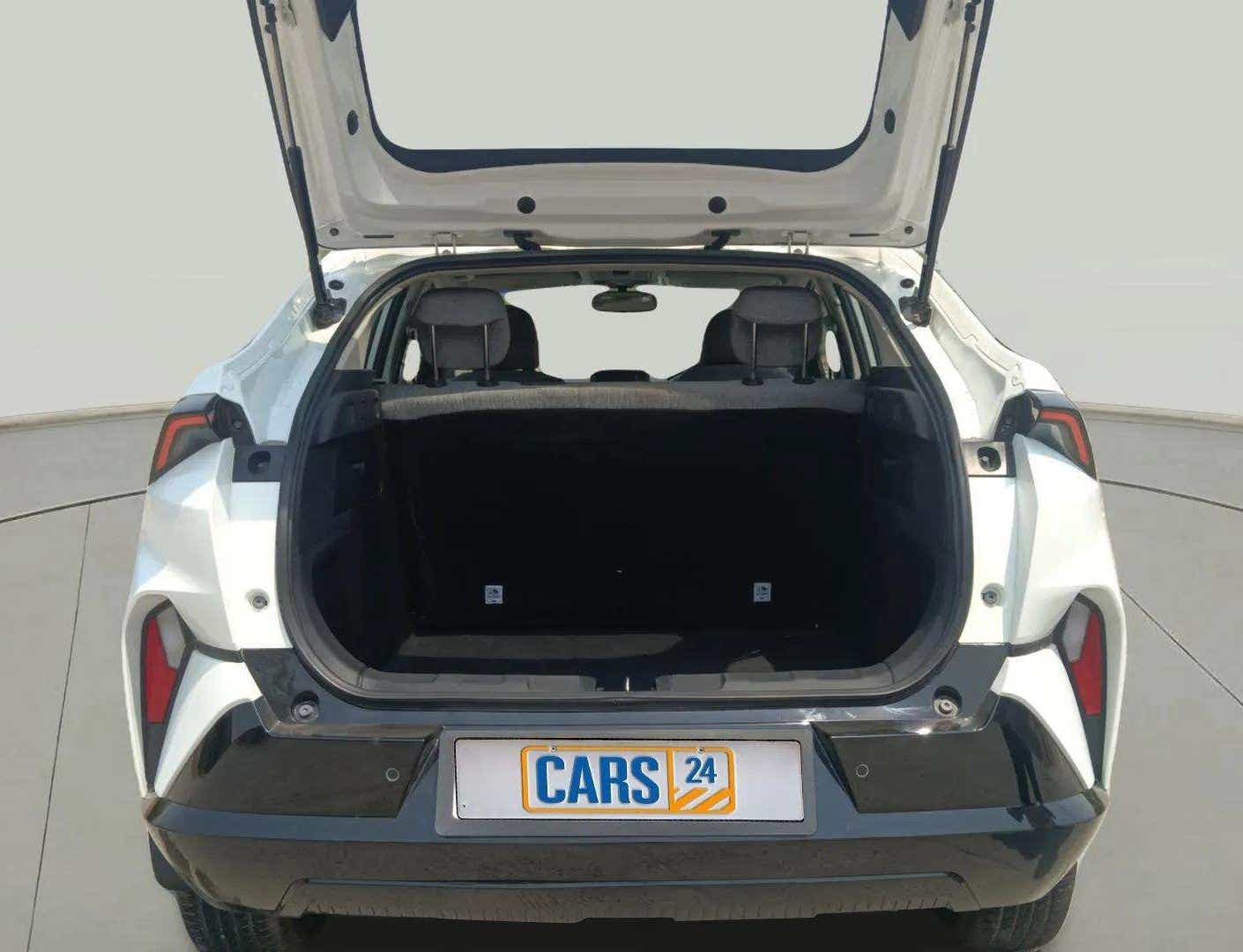 Boot space view of a Pristine White Tata Curvv