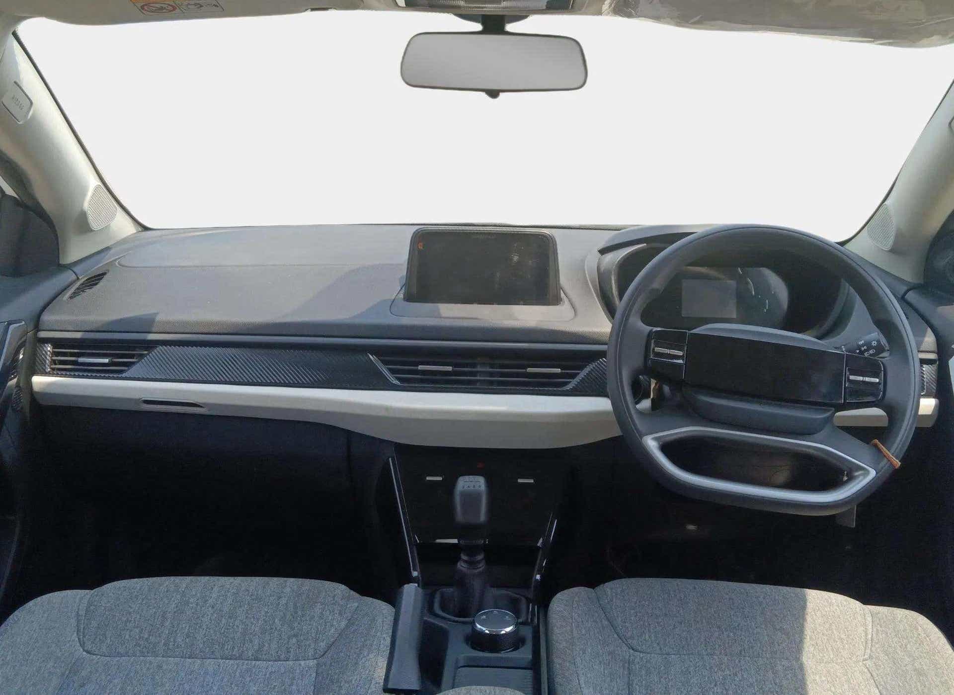 Interior dashboard view of a Tata Curvv