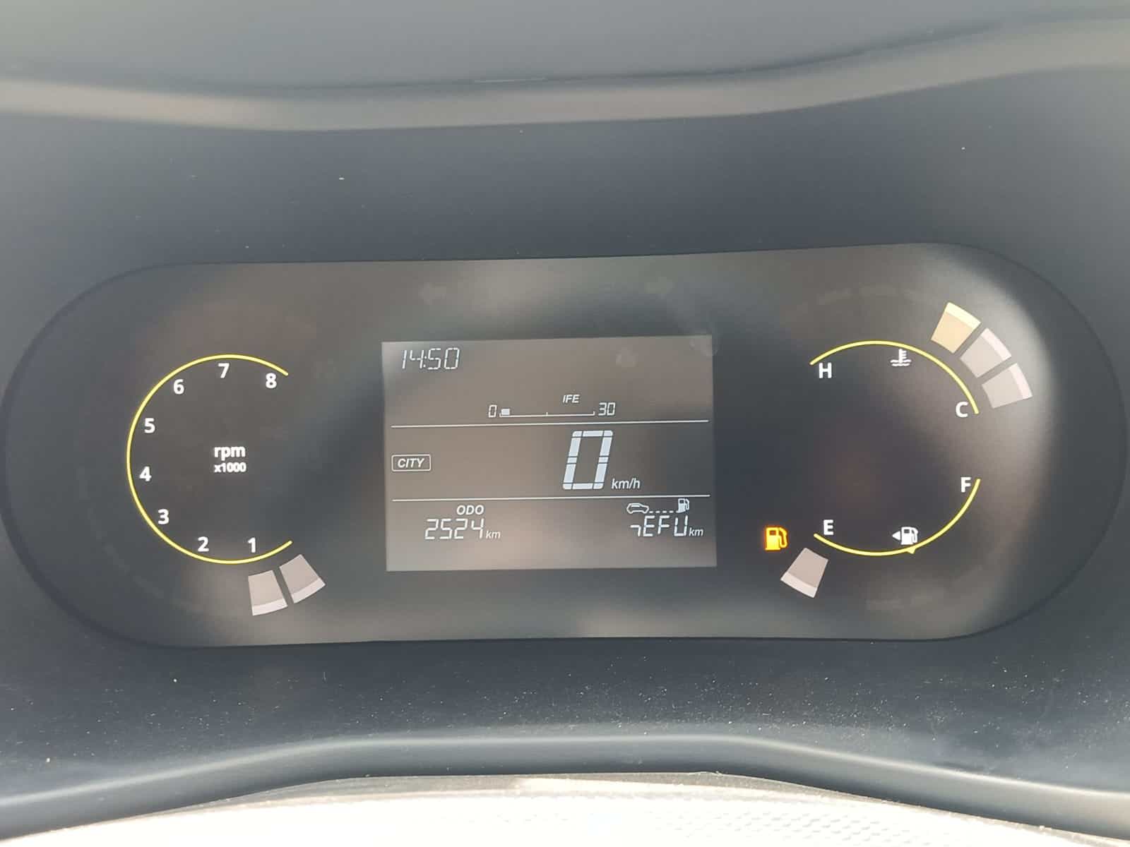 Instrument cluster of a Tata Curvv