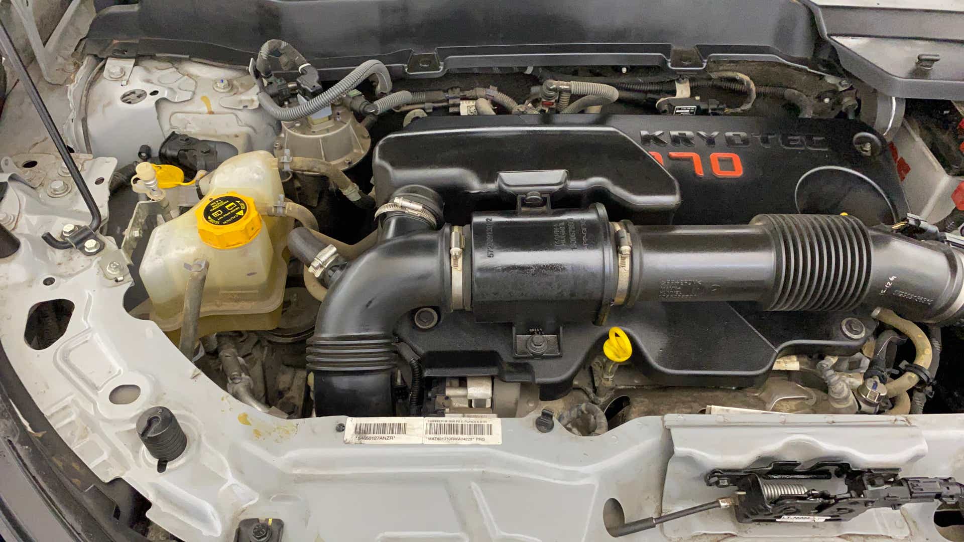 Engine bay of a Tata Harrier