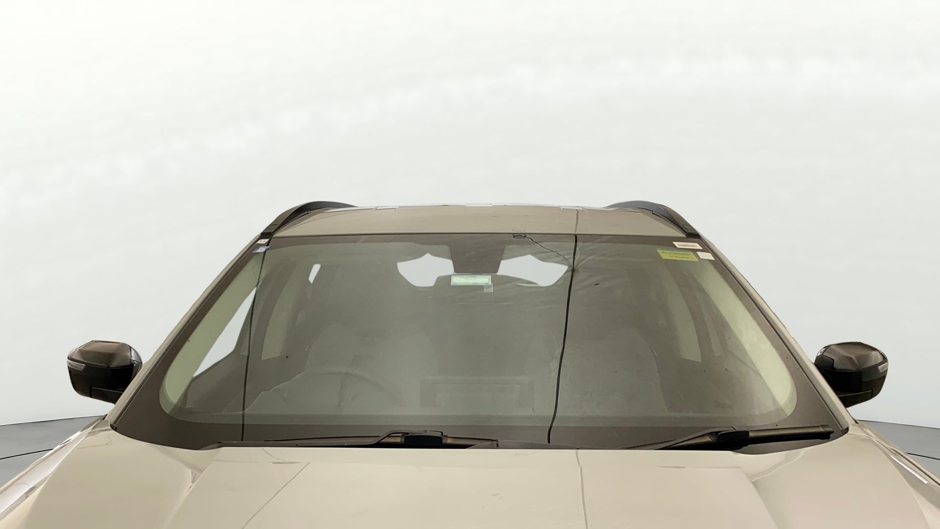 Front windshield view of a Tata Harrier