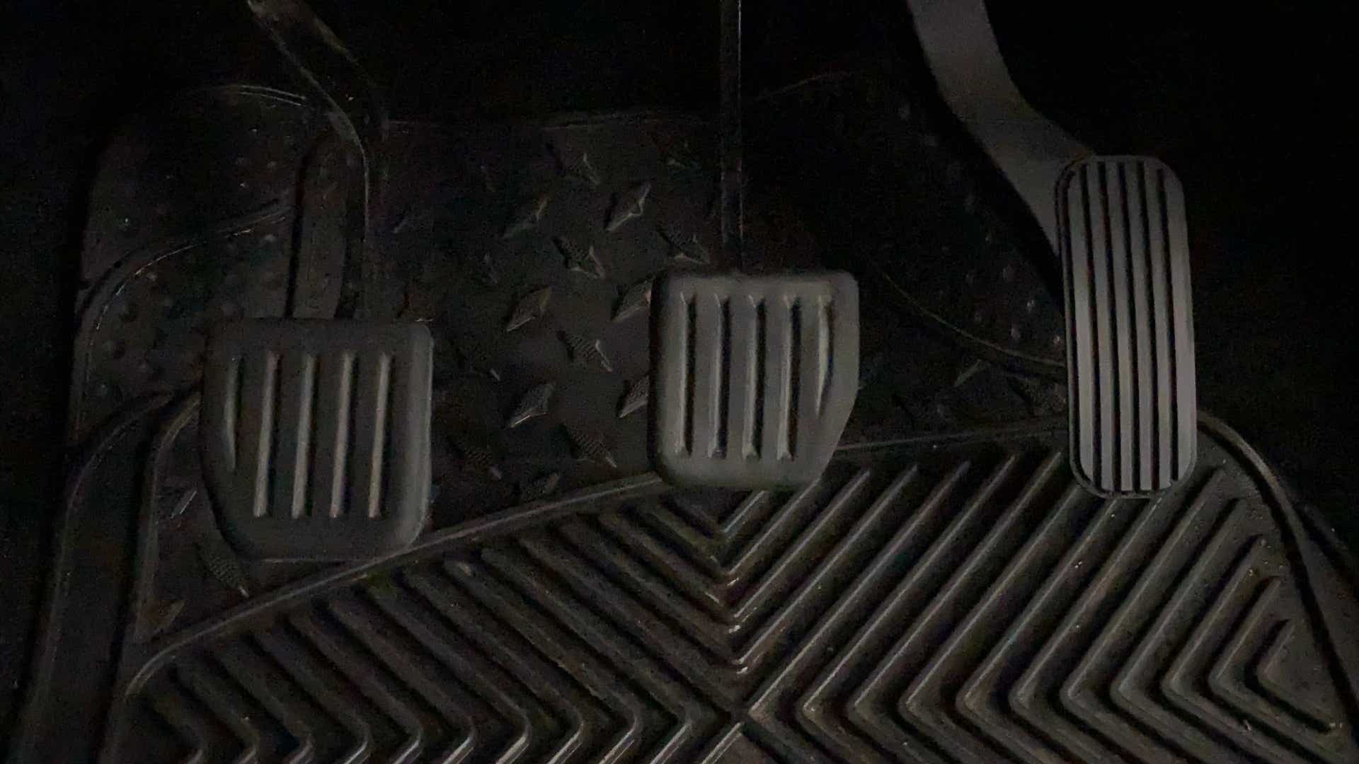 Close-up of car pedals in a Tata Harrier