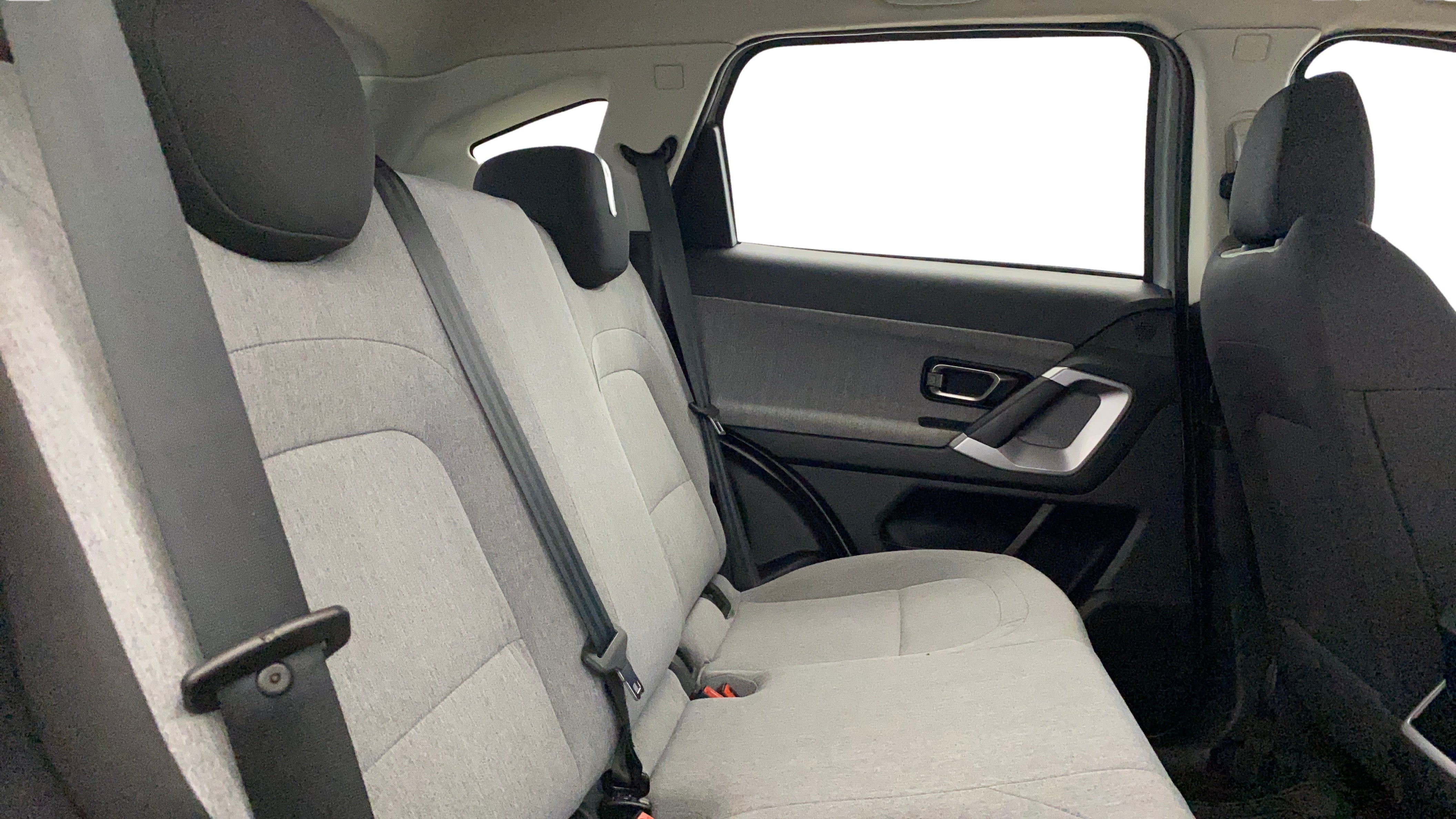 Rear seat view of a Tata Harrier