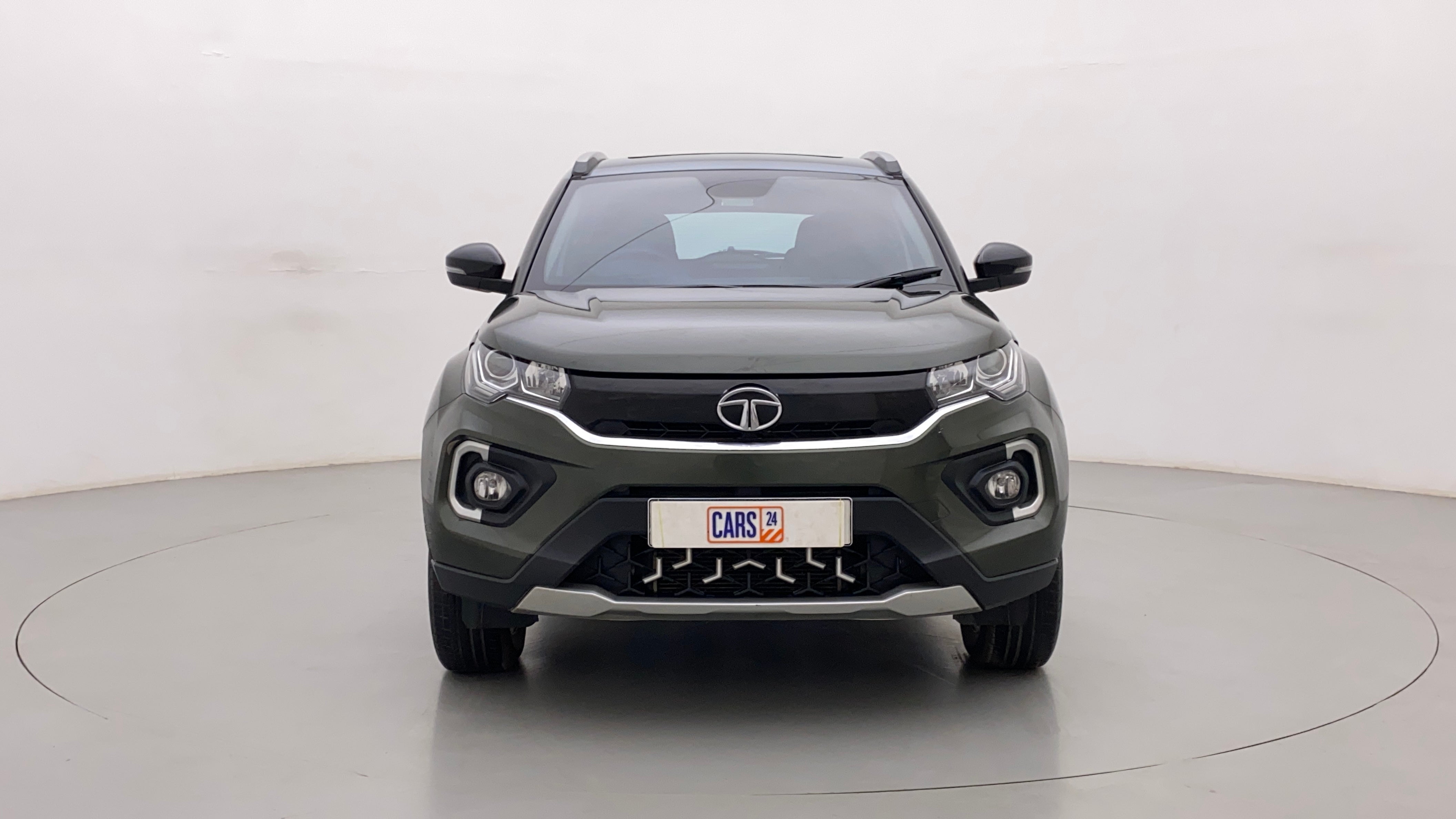 Front view of a Tata Nexon 2017-2023