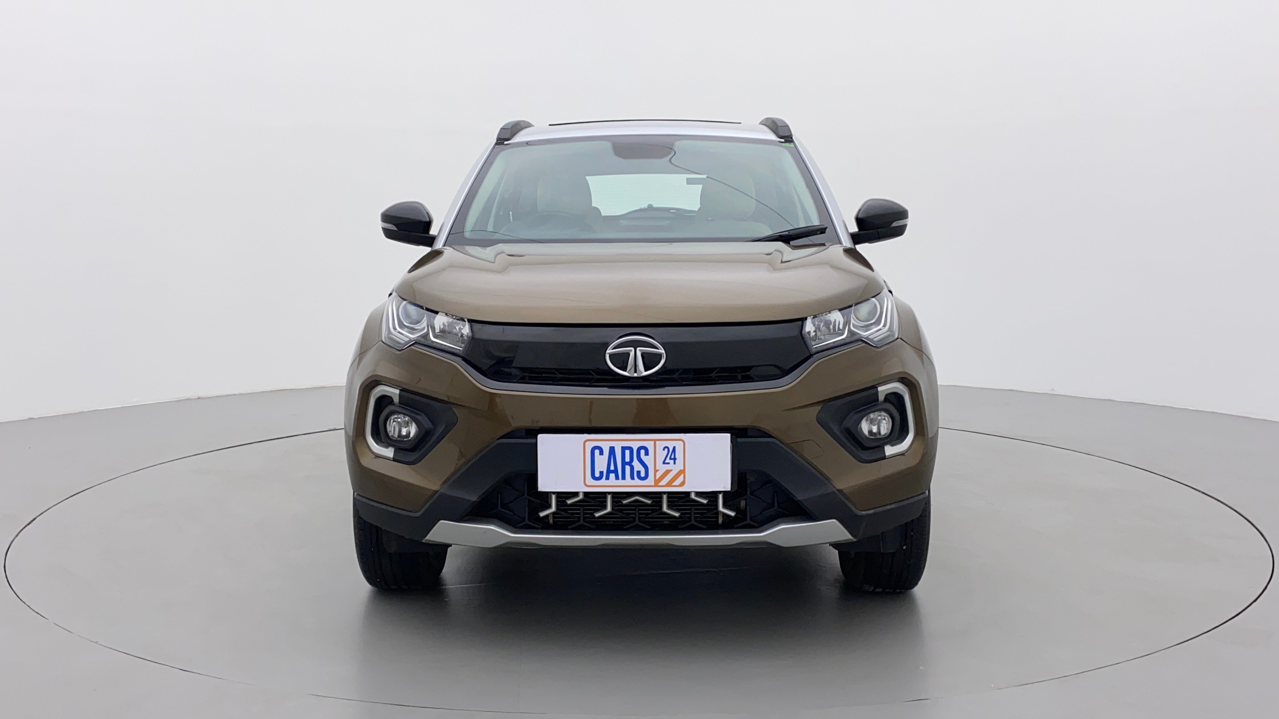 Front view of a Tata Nexon 2017-2023