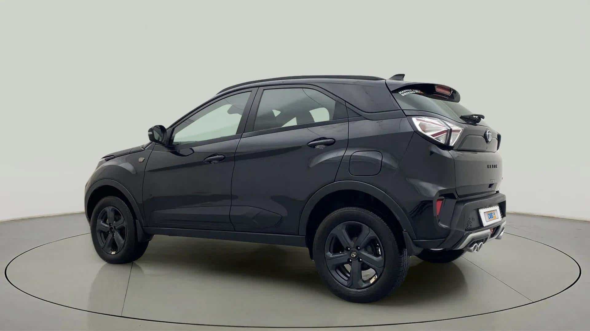 Rear three-quarter of a Tata Nexon 2017-2023