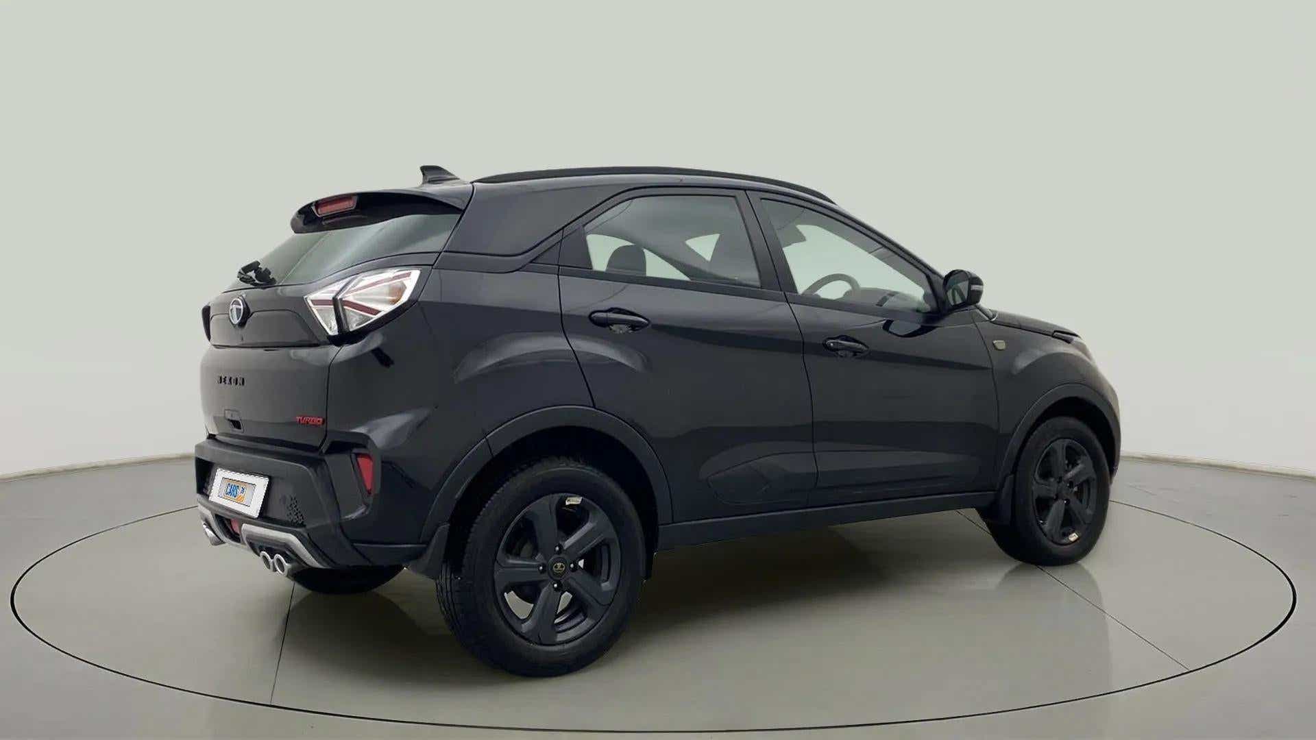 Rear three-quarter view of a Tata Nexon 2017-2023