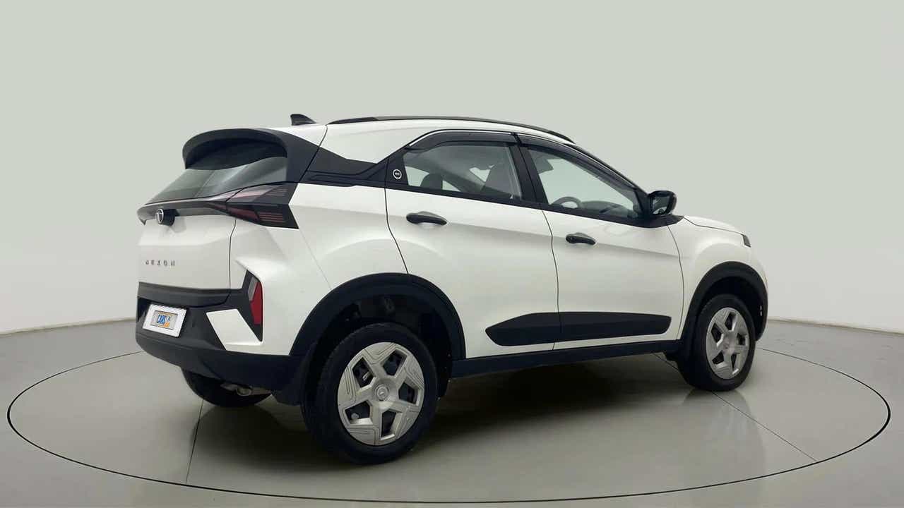 Rear three quarter of a Tata Nexon 2017-2023