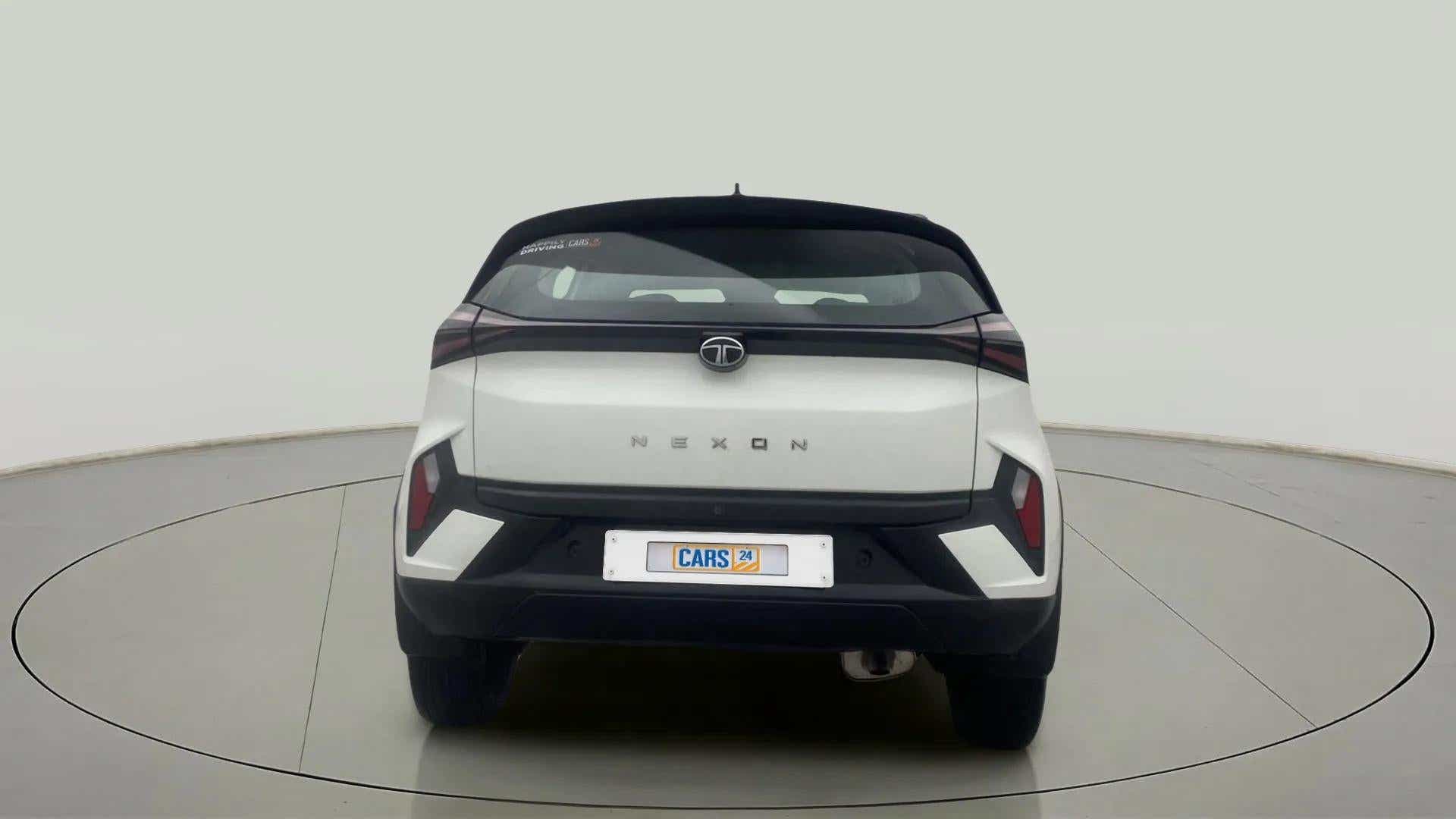 Rear view of a Tata Nexon