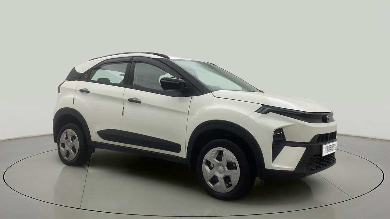 Front three-quarter view of a Tata Nexon
