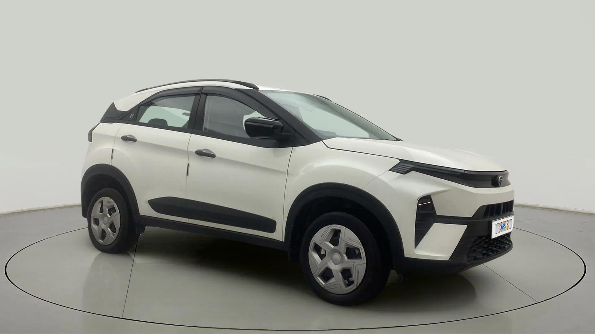 Front three-quarter view of a Tata Nexon