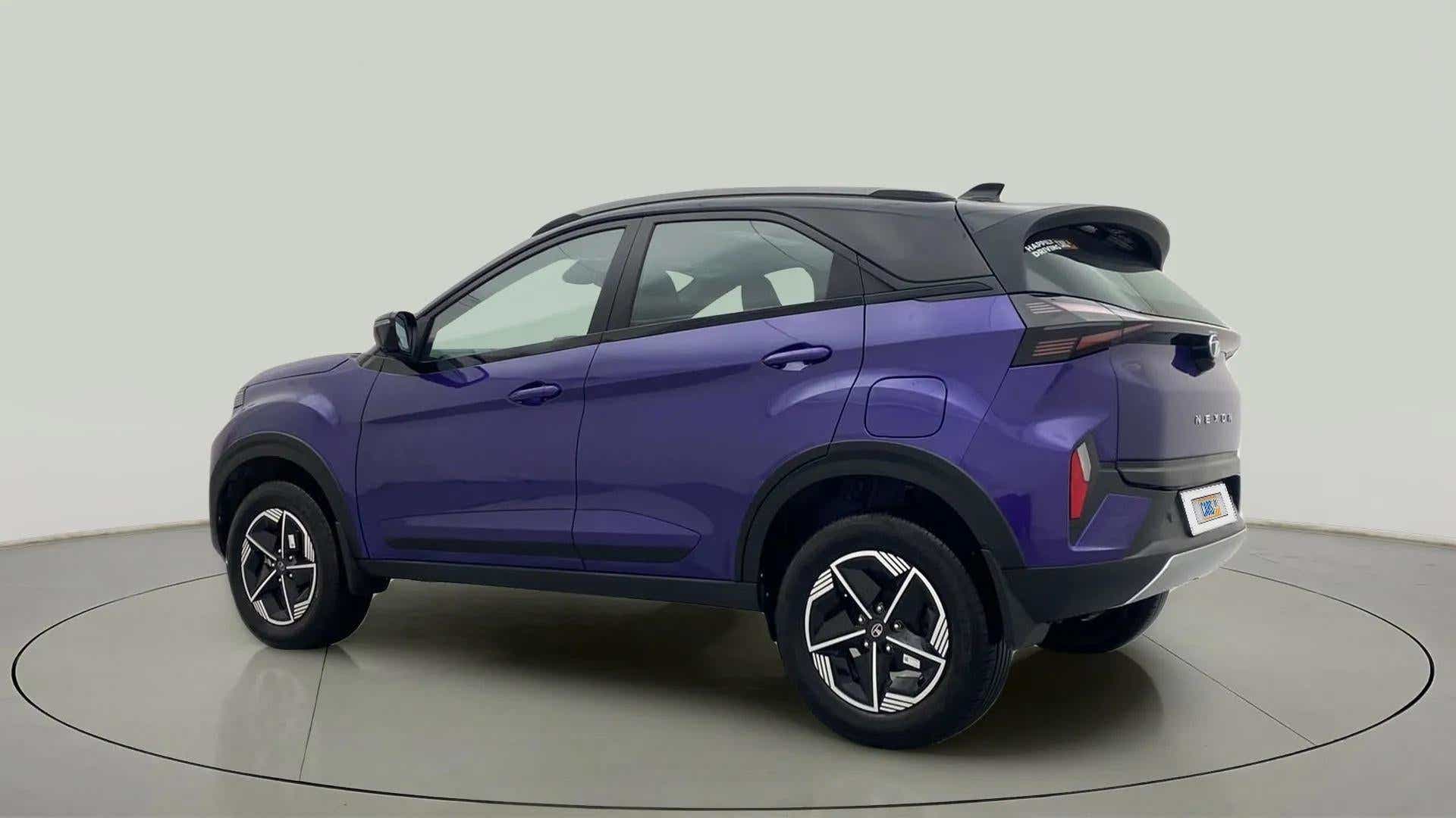 Rear three-quarter view of a Tata Nexon 2017-2023