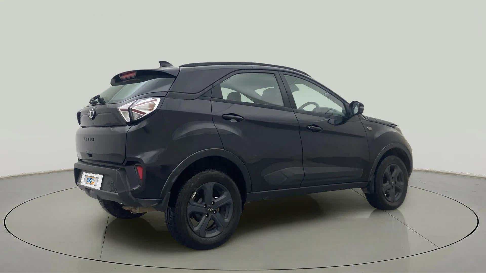 Rear three-quarter of a Tata Nexon 2017-2023